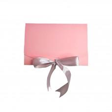Коробка подарункова 195 х 130 х 50 мм, самозбірна, 280 гр/м2, рожевий