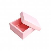 Коробка подарочная 60 х 60 х 30 мм, крышка+дно, 280 гр/м2, розовый