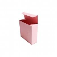 Коробка подарочная 80 х 30 х 80 мм, самосборная, 280 гр/м2, розовый