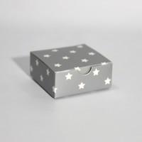 Коробка подарочная 70 х 70 х 30 мм «Silver Stars», самосборная