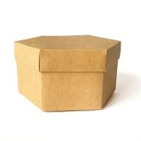 Коробка подарочная шестиугольная 170 х 170 х 100 мм, крышка+дно