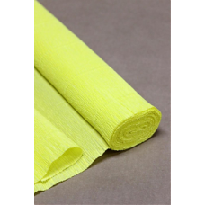 Креповая бумага (Италия), 2.5 м х 50 см, желтая