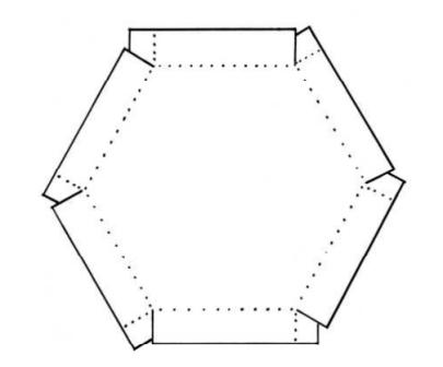 Коробка шестигранник: чертеж 2
